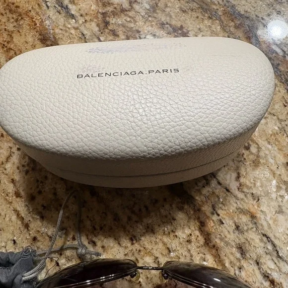 Balenciaga Silver and Black Sunglasses - Picture 7 of 12